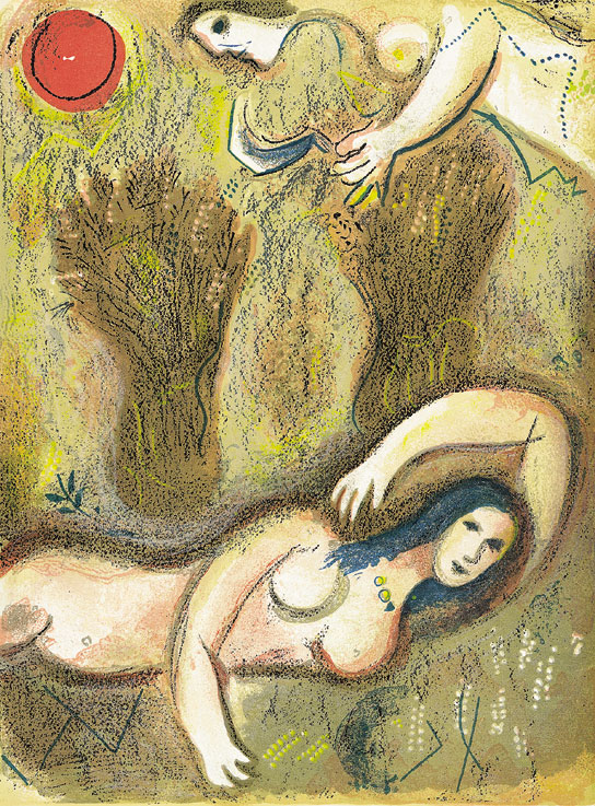 Boaz wakes up with Ruth at his Feet - Boas erwacht und sieht Ruth zu seinen Füssen