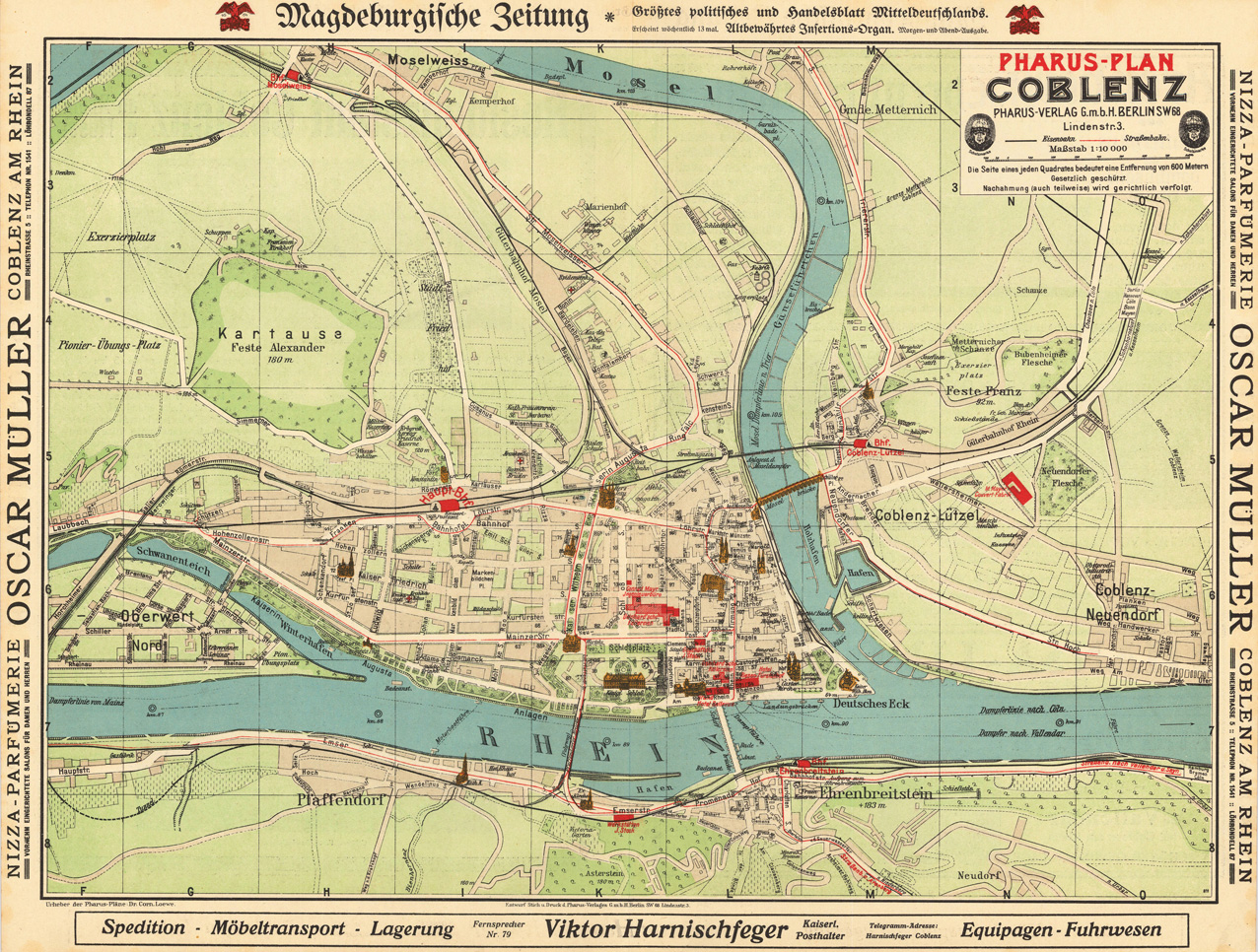 Pharus-Plan Coblenz