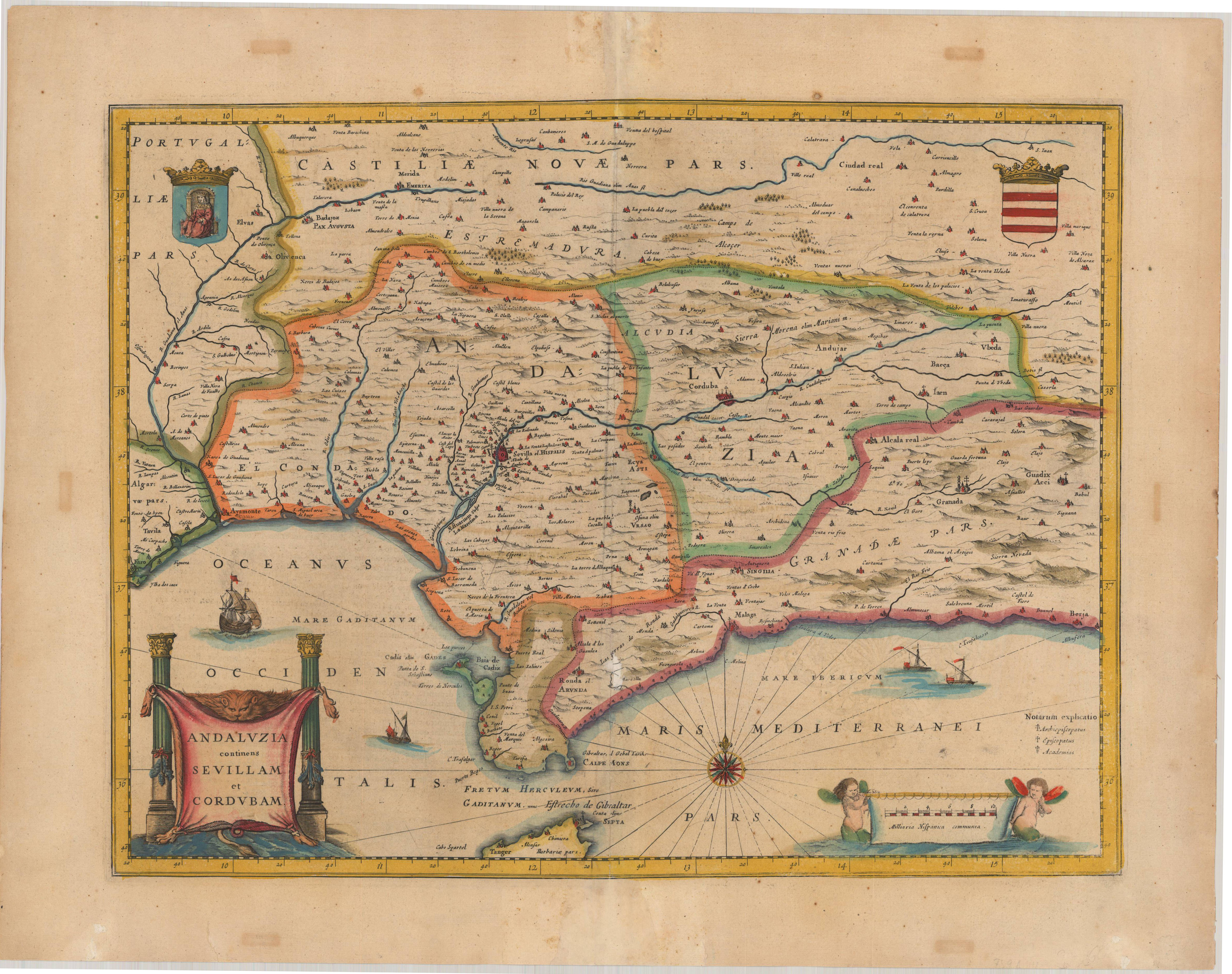 Andaluzia continens Sevillam et Cordubam
