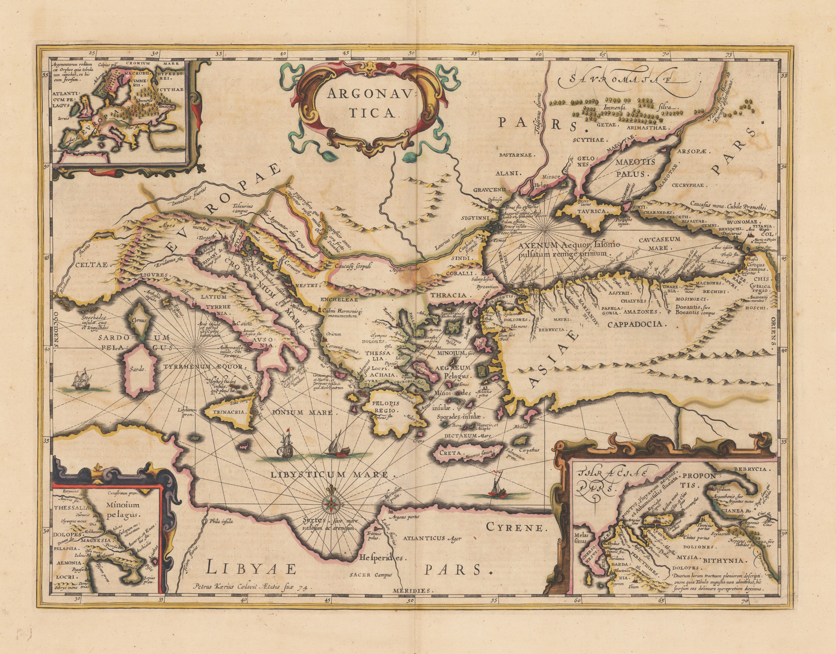 Argonautica Petrus Kaerius Caelavit Aetatis suae 74.