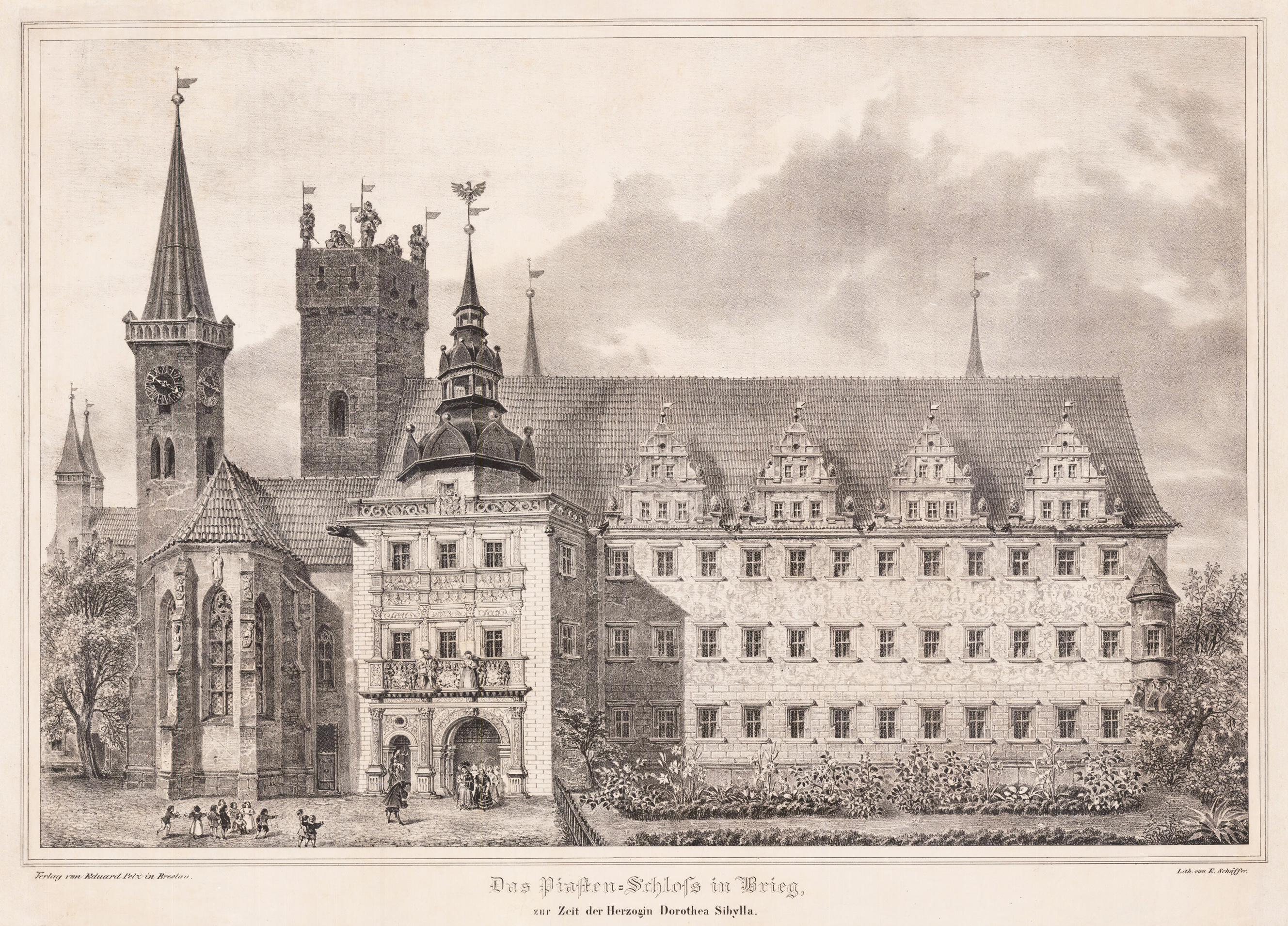 Das Piasten-Schloss in Brieg zur Zeit der Herzogin Dorothea Sibylla.