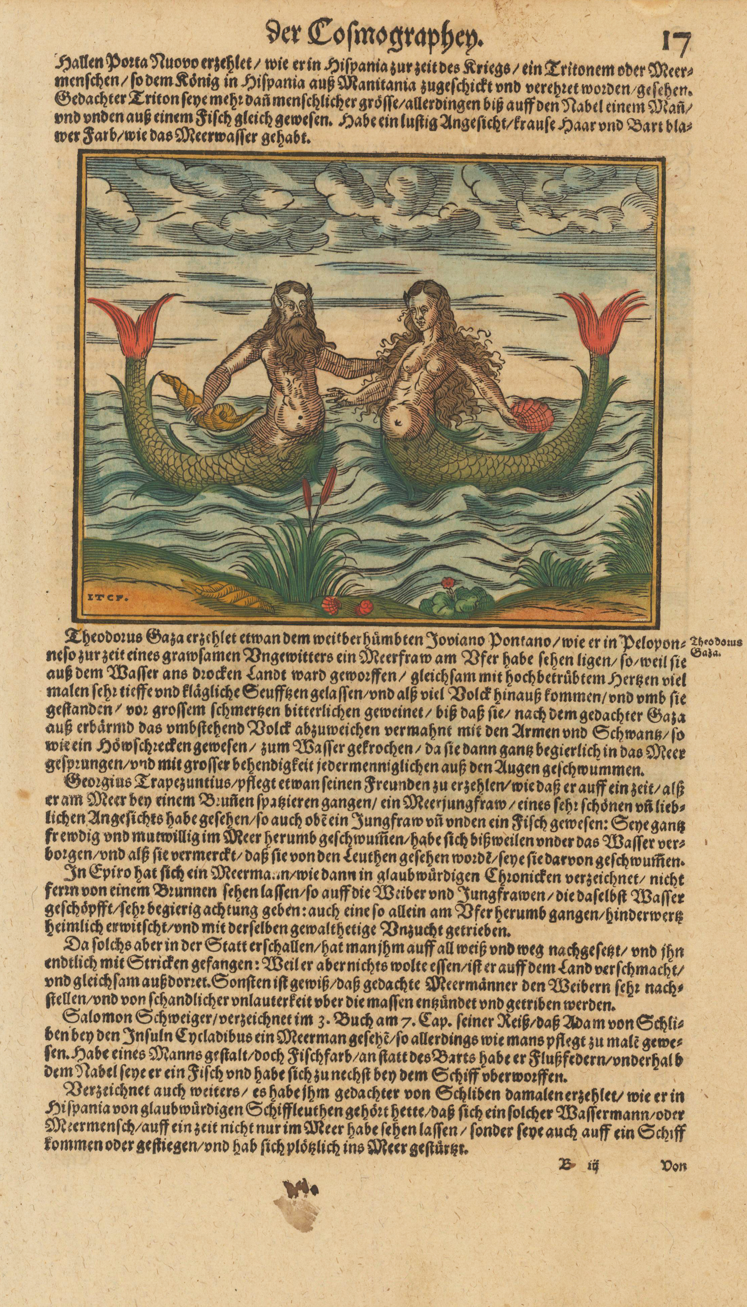 Der Cosmographen (backside:,von der Schiffahrt')