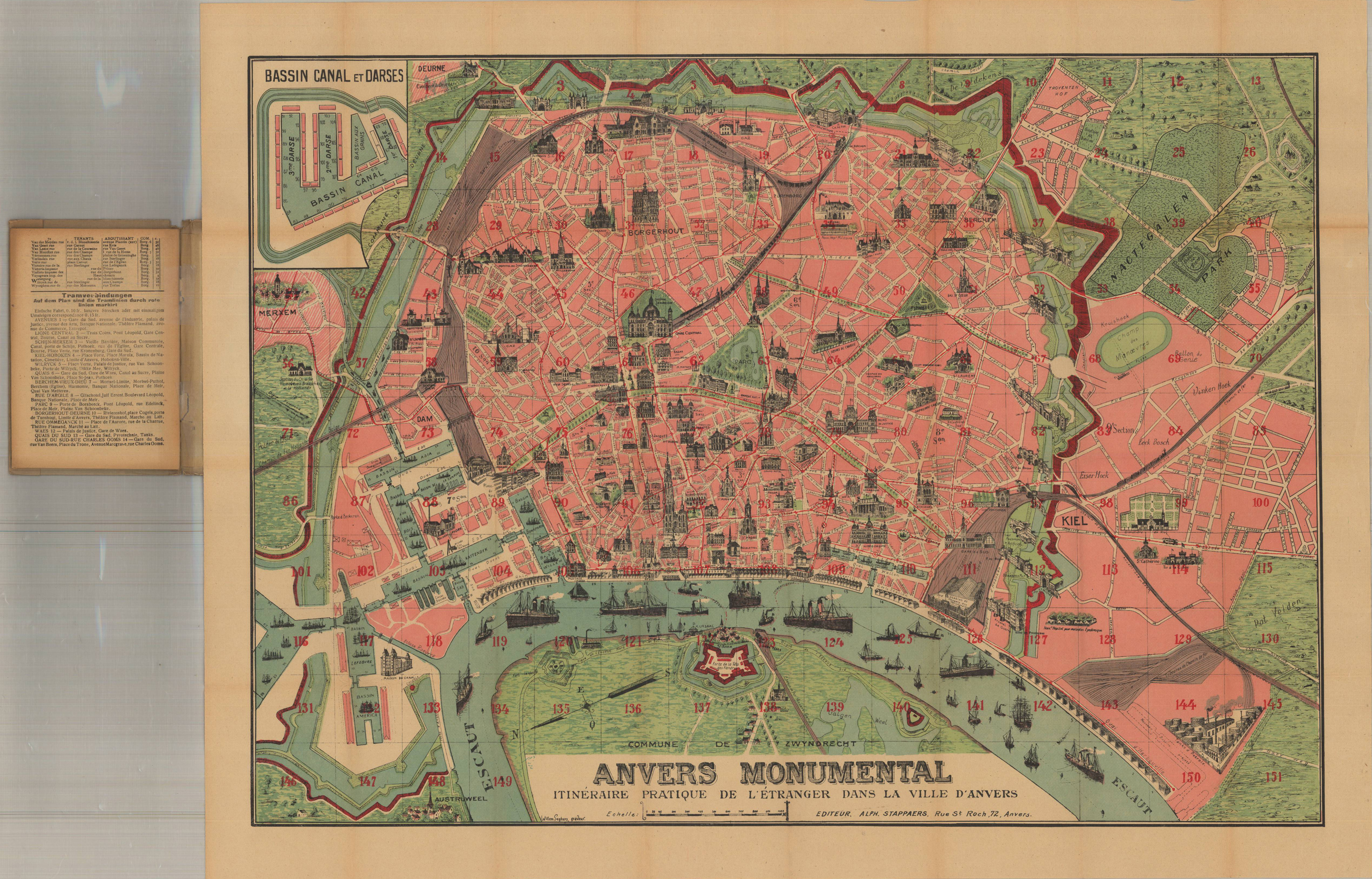 Anvers Monumental Itinéraire Pratique de L´Ètranger dans la Ville D´Anvers