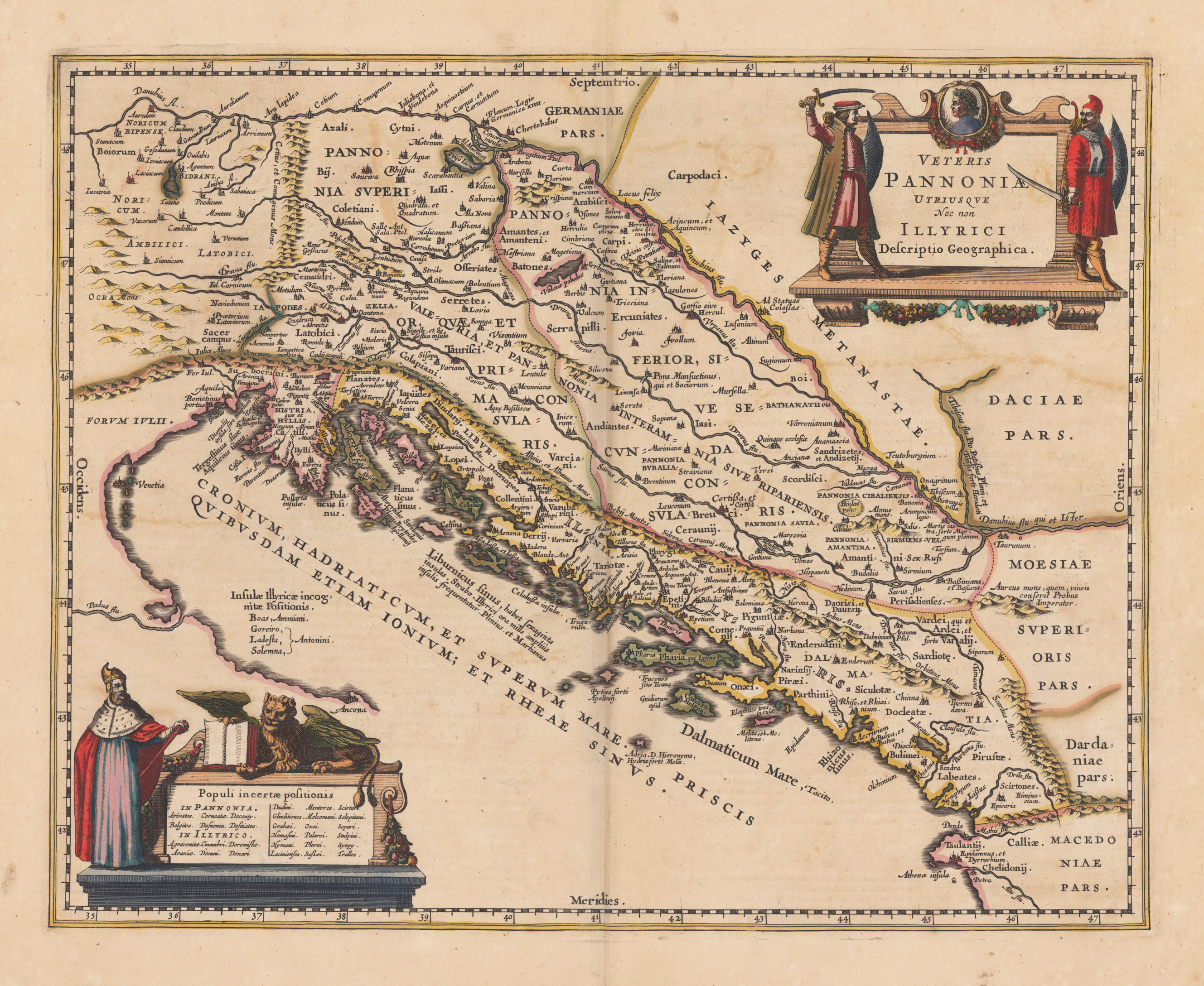 Veteris Pannoniae Utrisque Nec non Illyrici Descriptio Geographica.