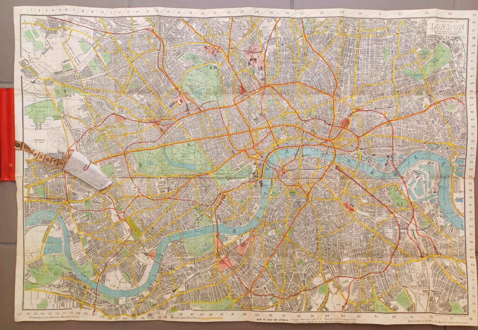 Tape Indicator Map of London