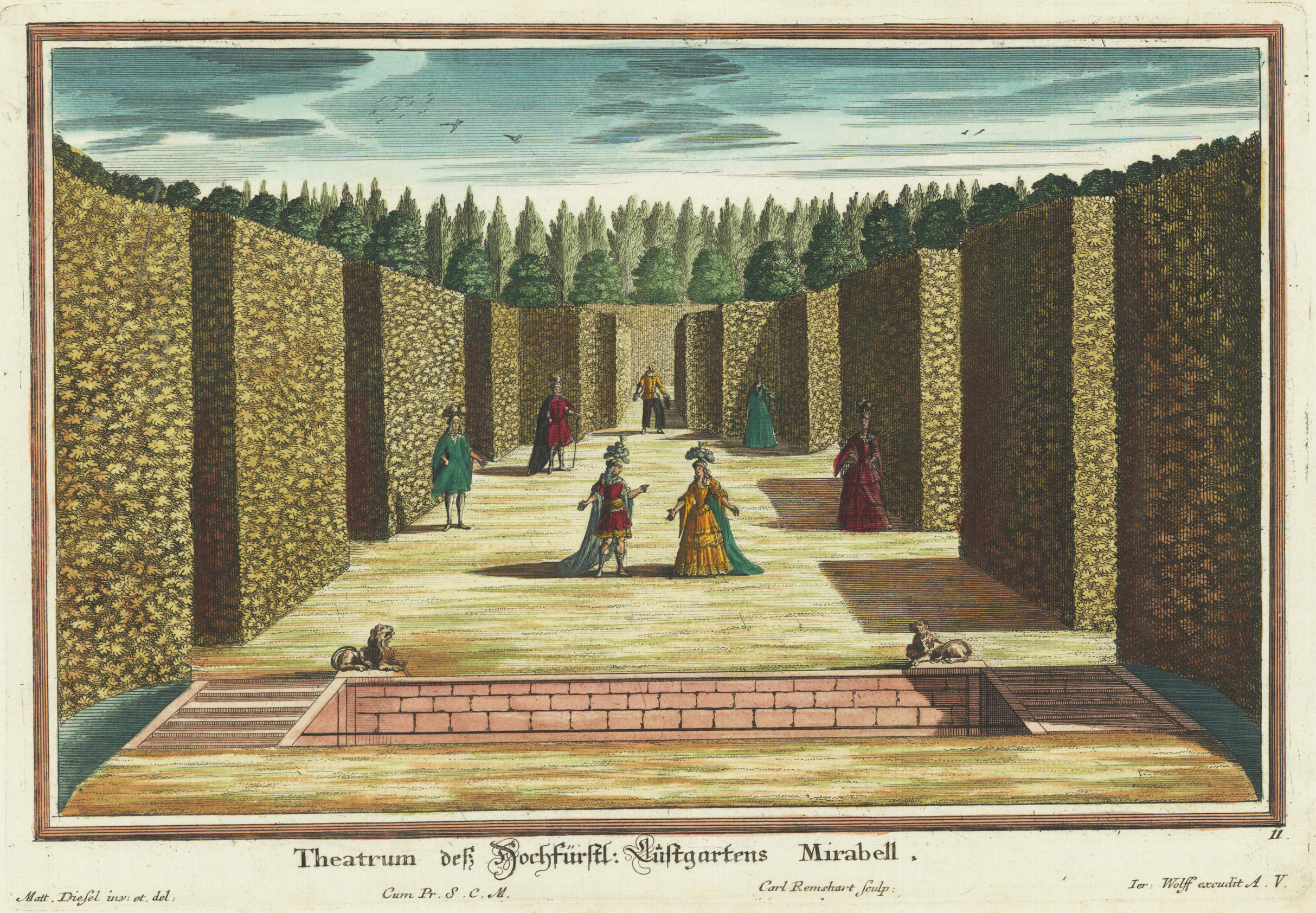 Theatrum des hochfürstl: Lüstgartens Mirabell.