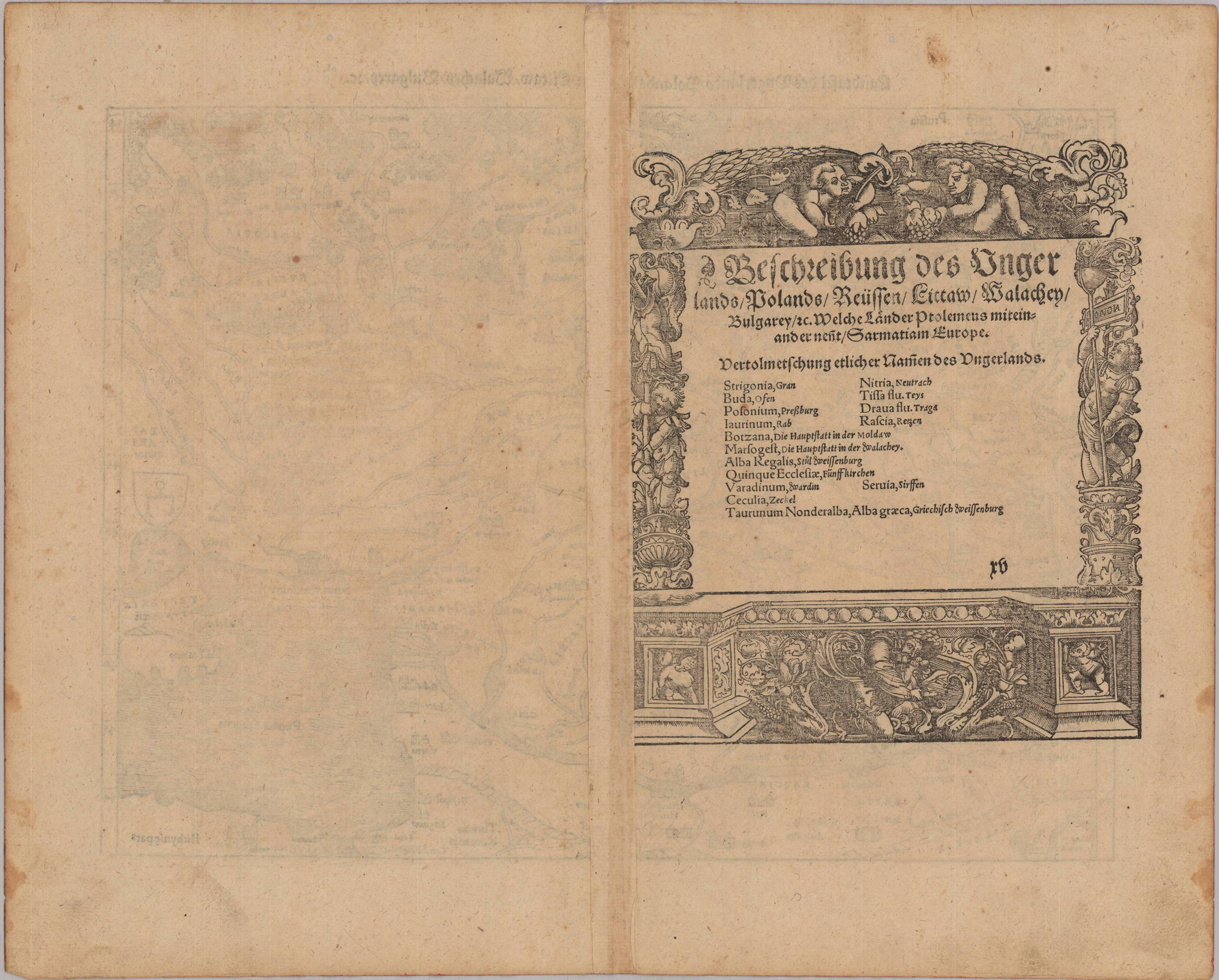 Landtafel des Ungerlands, Polands, Reussen, Litaw, Walachey, Bulgarey, zc