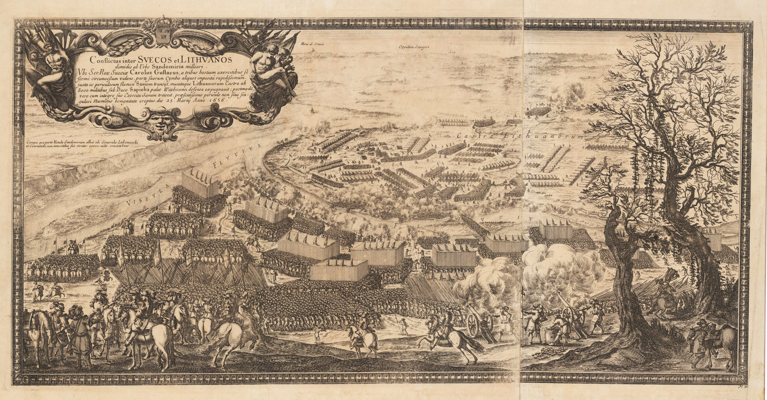 CONFLICTUS INTER SVECOS ET LITHUANOS DIMIDIO AB URBE SANDOMIRIA... 25 MARTY ANNO 1656.