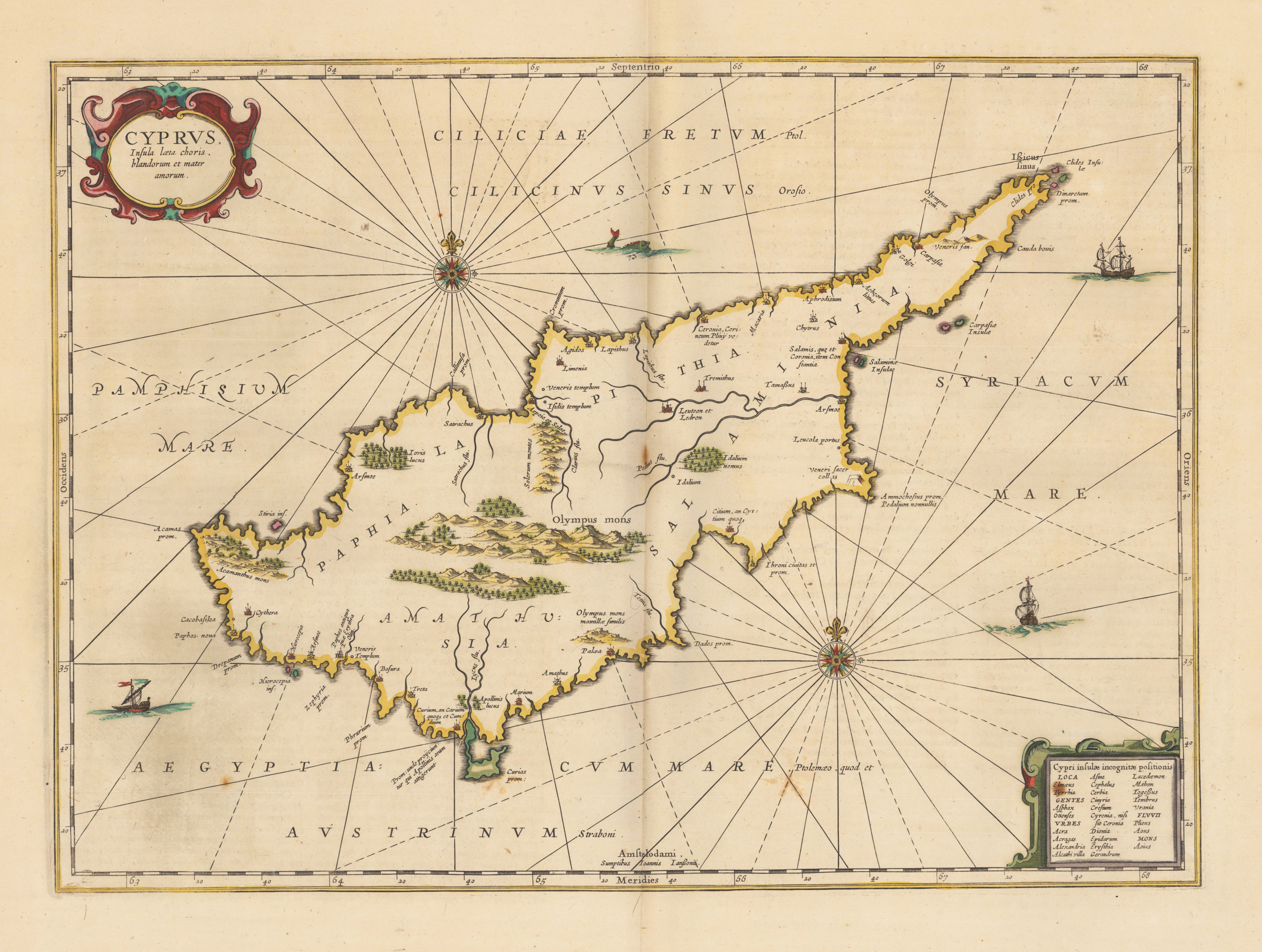 CYPRUS. Insula laeta choris. blandorum et mater amorum.