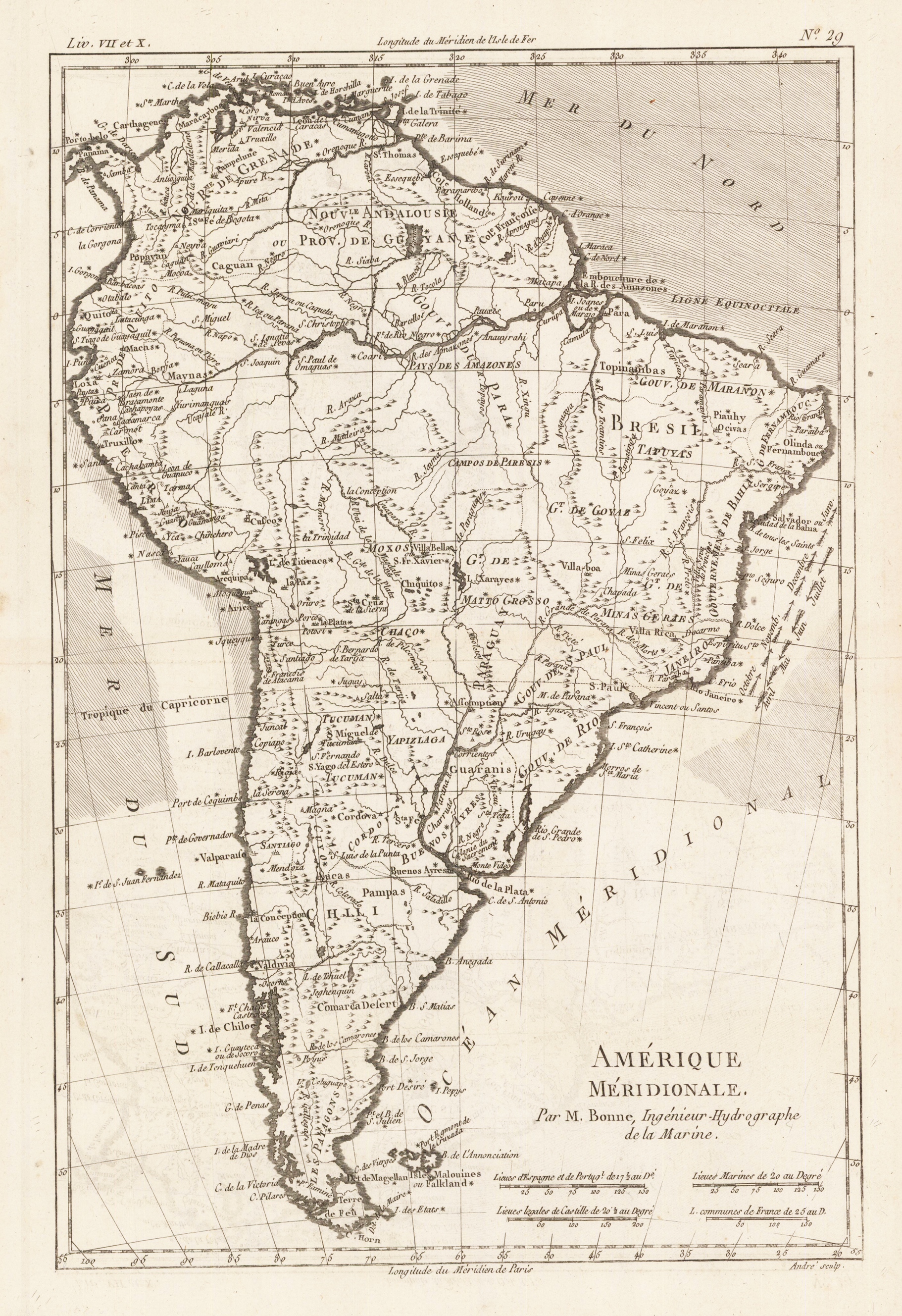 Amèrique Mèridionale. Par M. Bonne, Ingènieur-Hydrographe de la Marine.