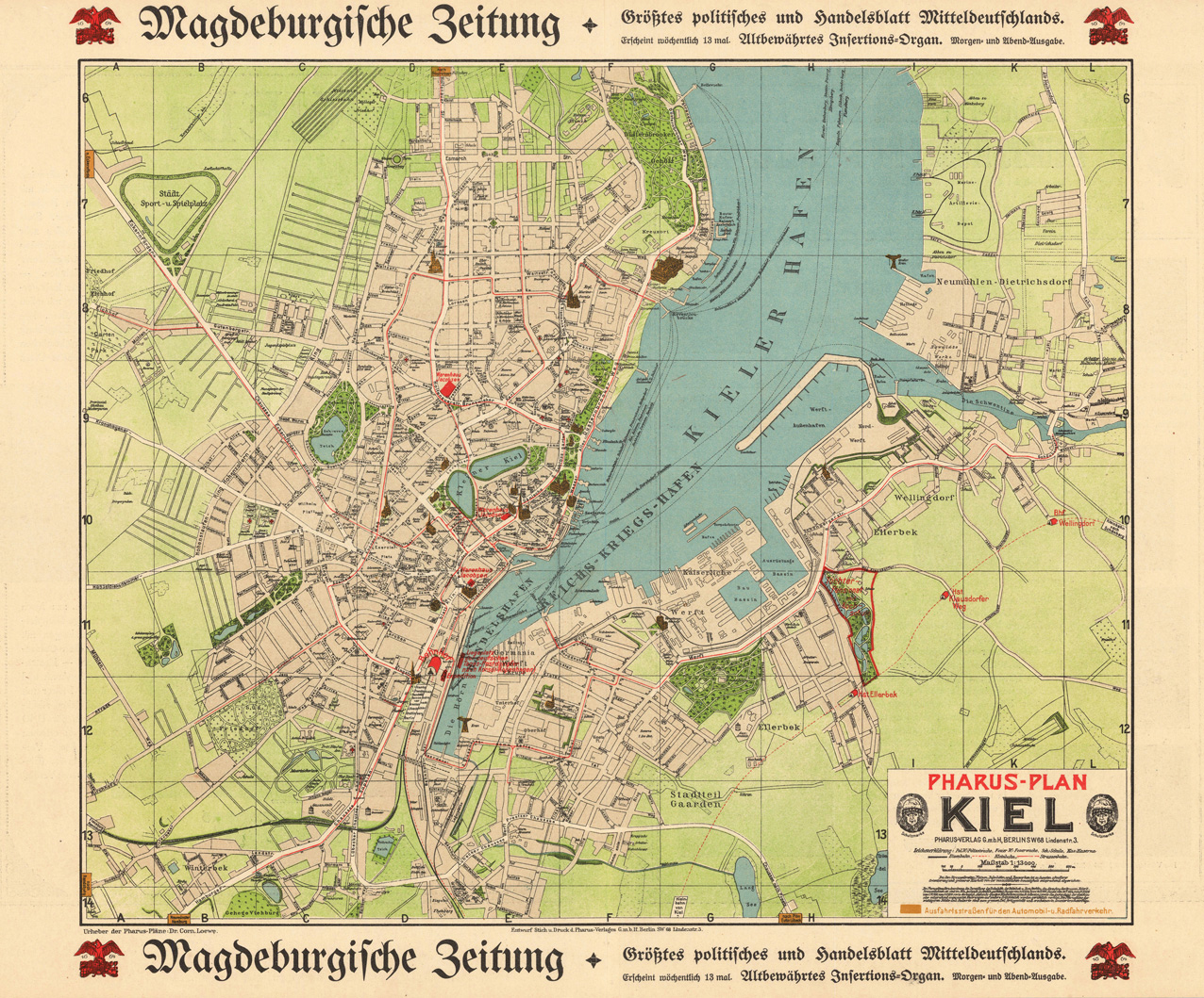Pharus-Plan Kiel