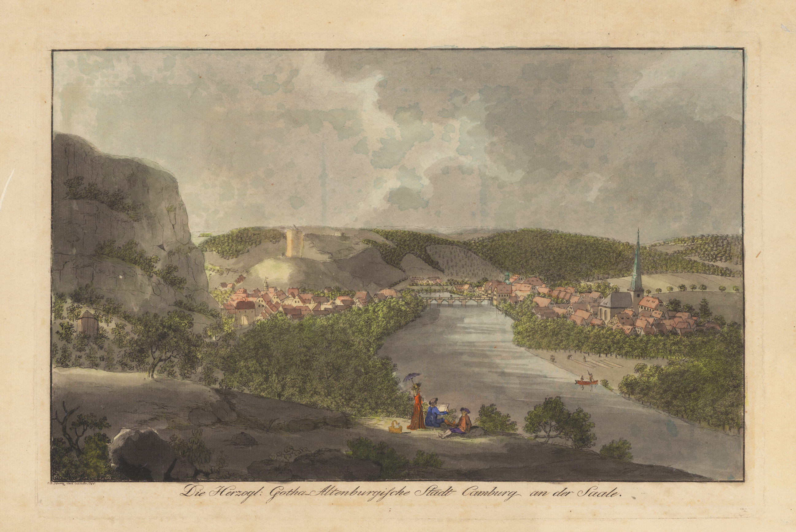 Die Herzögl: Gotha-Altenburgische Stadt Camburg an der Saale.
