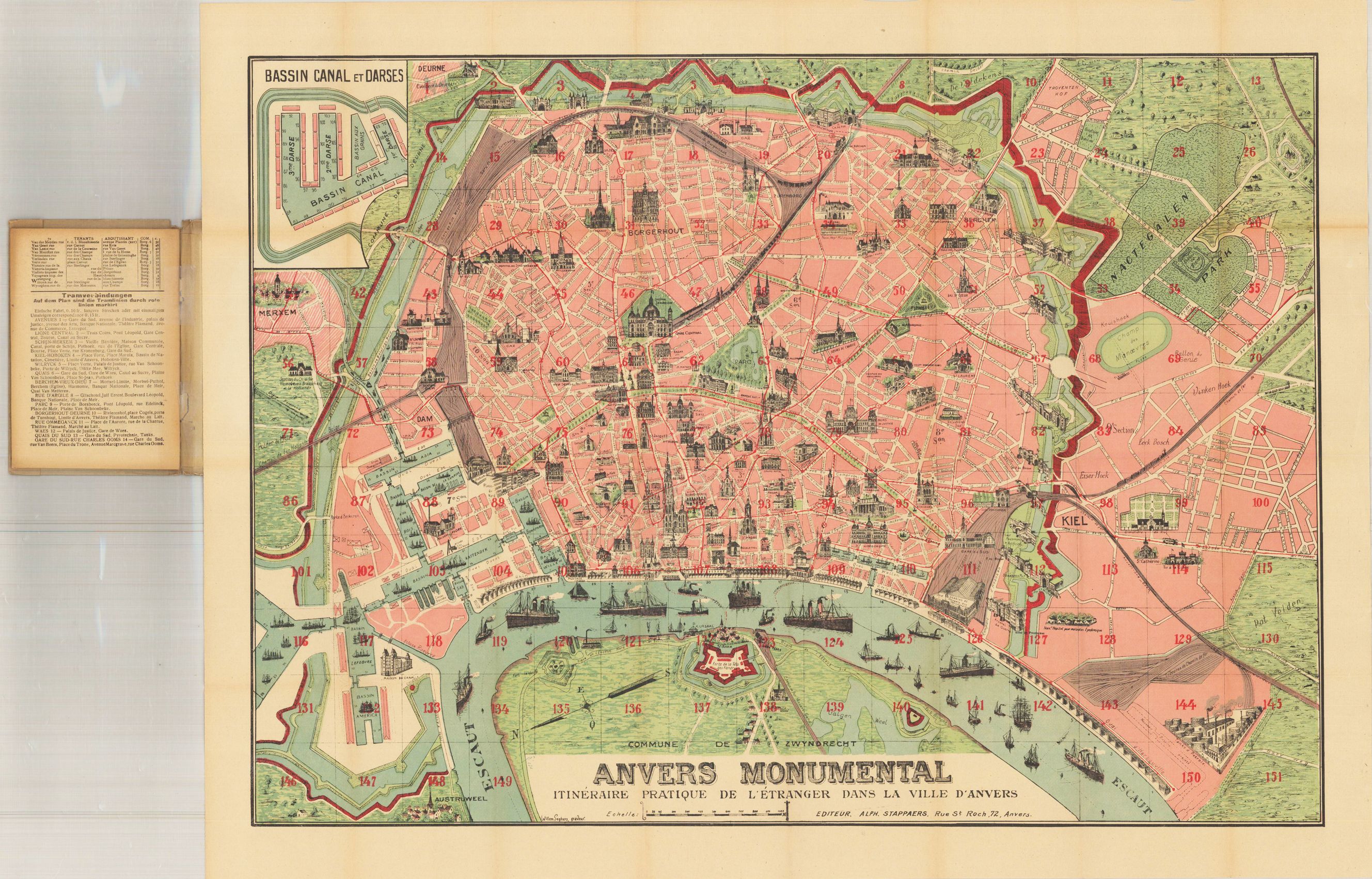 Anvers Monumental Itinéraire Pratique de L´Ètranger dans la Ville D´Anvers