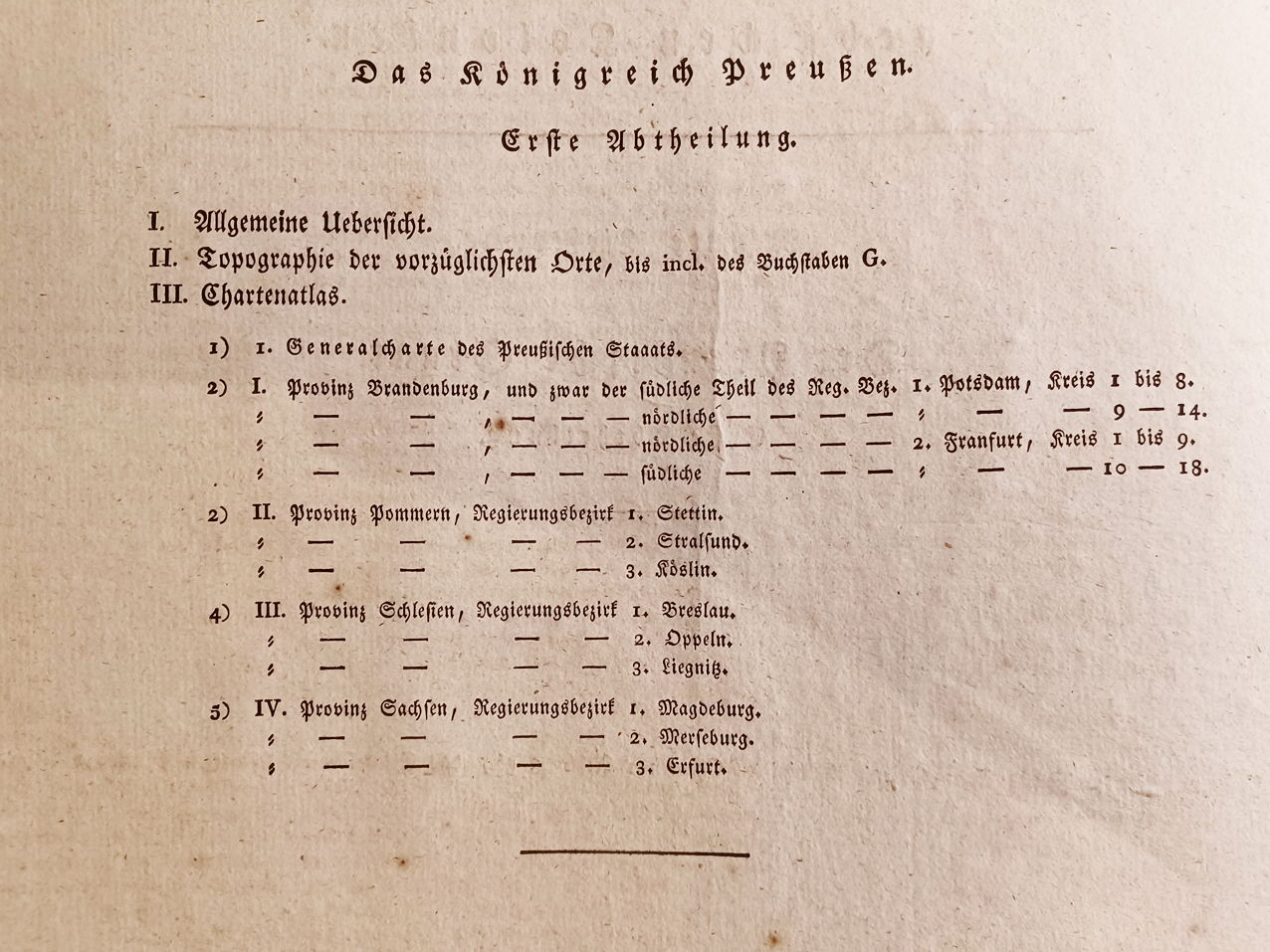 Atlas von Europa Der Preusische Staat